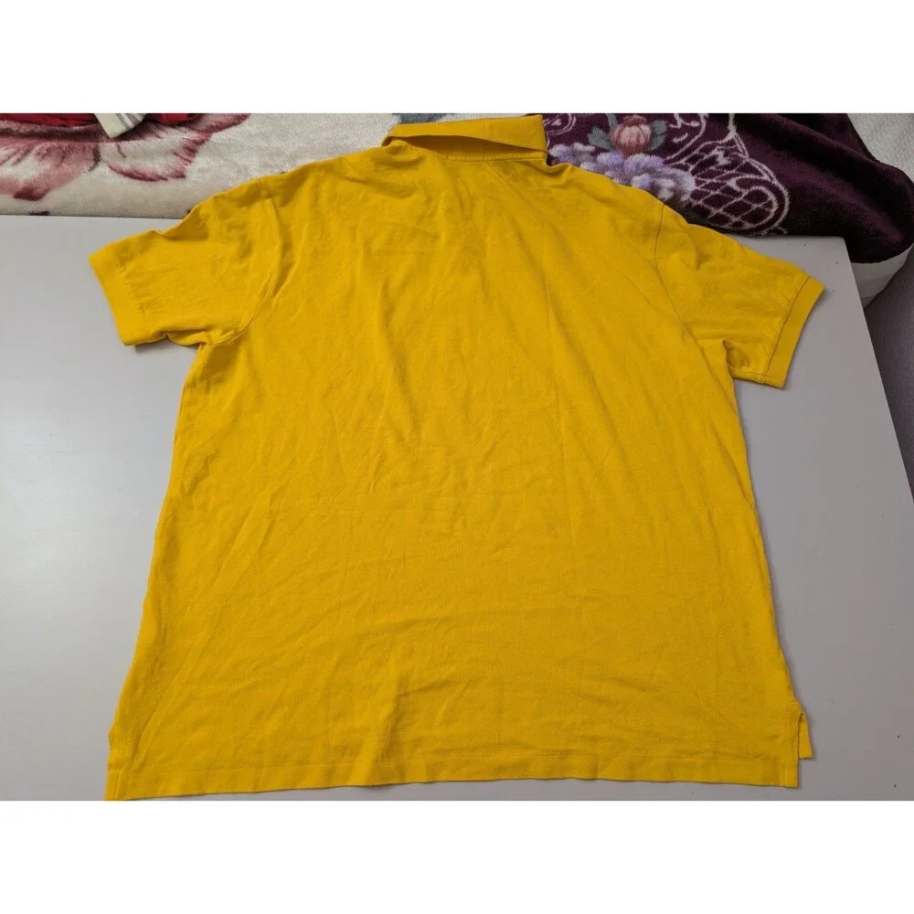 Polo Ralph Lauren Shirt Mens 2XB Yellow Short Sleeve Big & Tall Pique Polo
